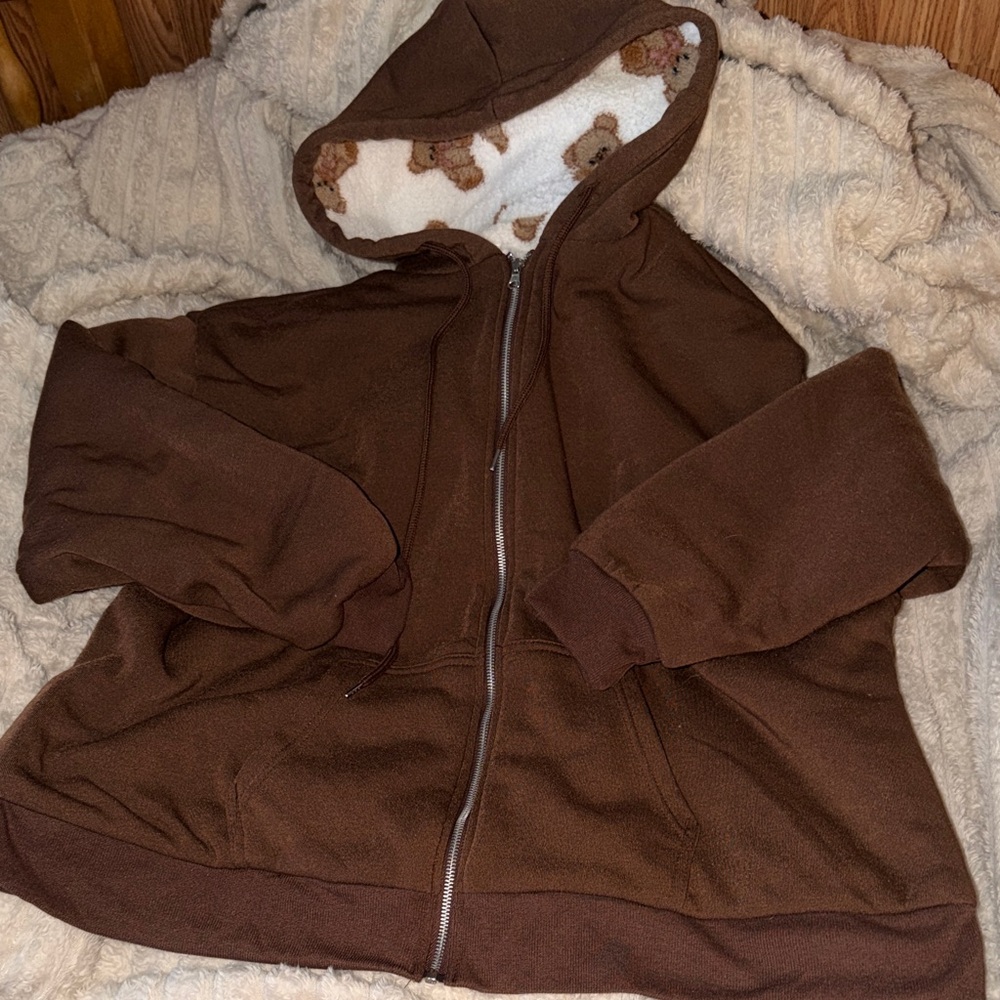 Cozy Brown 3XL Jacket with Hood